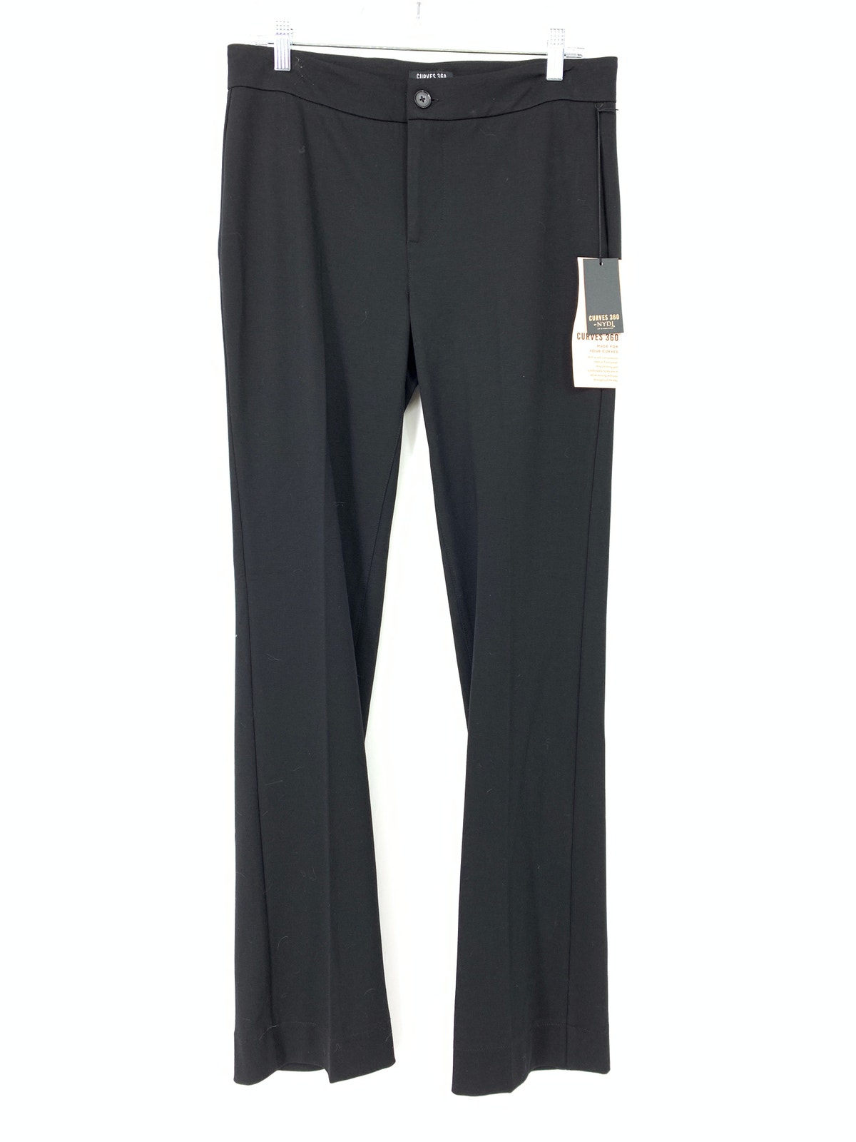 Nydj Women's Size 8 Curve 360 Slim Fit Trouser Pants Black Nwt